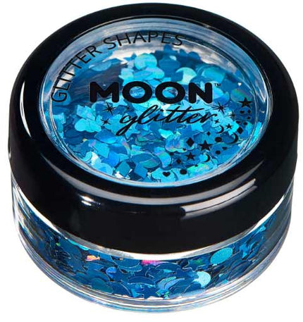 Moon Creations Glitter Shapes Holographic Blauw