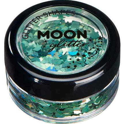 Moon Creations Glitter Shapes Holographic Groen