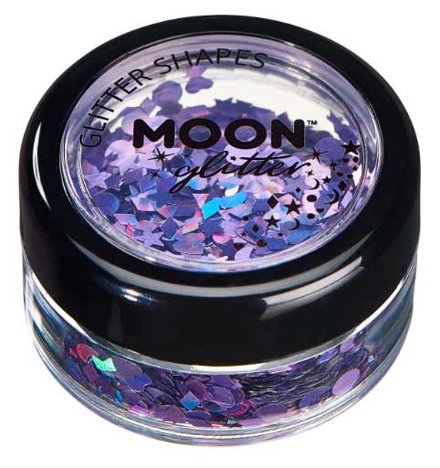 Moon Creations Glitter Shapes Holographic Paars