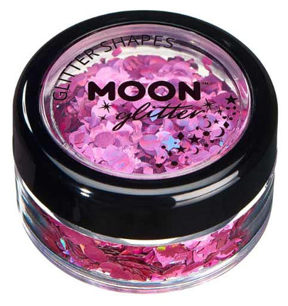 Moon Creations Glitter Shapes Holographic Roze