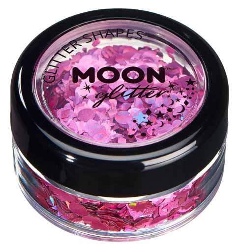 Moon Creations Glitter Shapes Holographic Roze