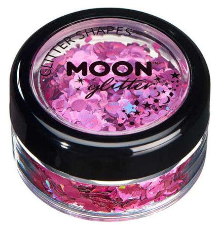 Moon Creations Glitter Shapes Holographic Roze