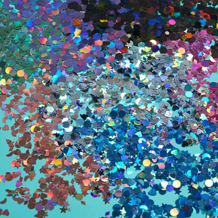 Moon Creations Glitter Shapes Holographic Roze