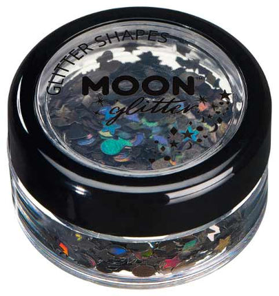 Moon Creations Glitter Shapes Holographic Zwart