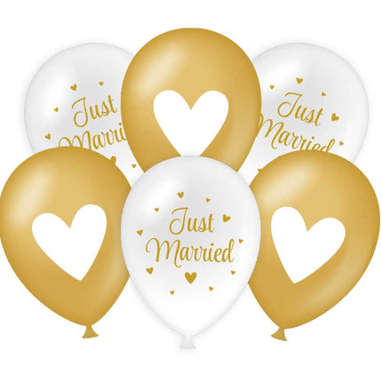 Paper Dreams Ballonnen Just Married 6 stuks
