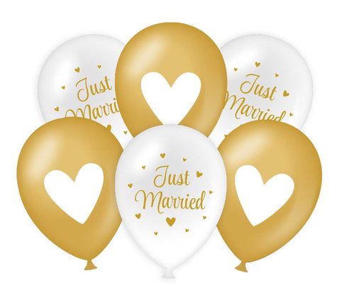 Paper Dreams Ballonnen Just Married 6 stuks
