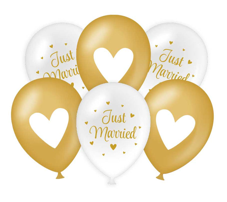 Paper Dreams Ballonnen Just Married 6 stuks