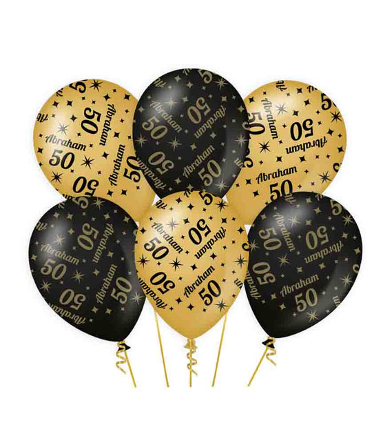 Paper Dreams Classy party ballonnen 50 Abraham - 6 stuks