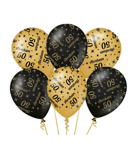 Paper Dreams Classy party ballonnen 50 Abraham - 6 stuks