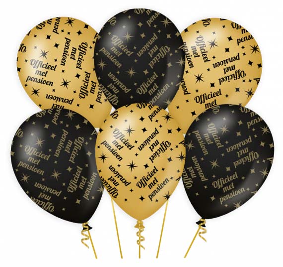 Paper Dreams Classy party ballonnen Pensioen - 6 stuks