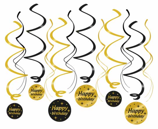 Paper Dreams Classy party Swirls Happy Birthday