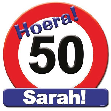Paper Dreams Huldeschild Hoera 50 Sarah