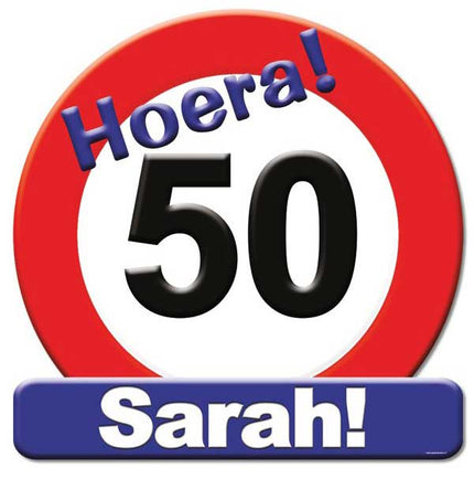 Paper Dreams Huldeschild Hoera 50 Sarah