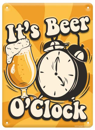 Paper Dreams Metal sign Beer o'çlock