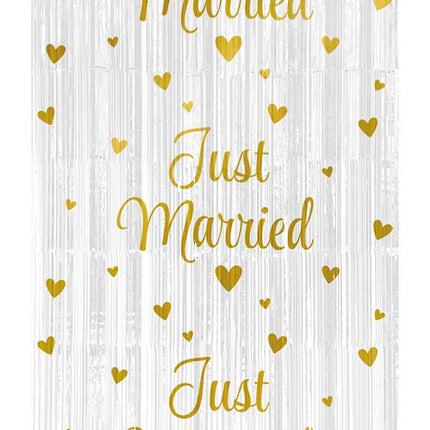 Paper Dreams Party Gordijn Just Married