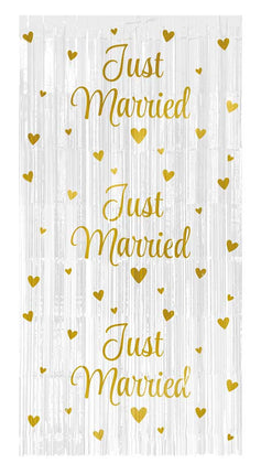 Paper Dreams Party Gordijn Just Married