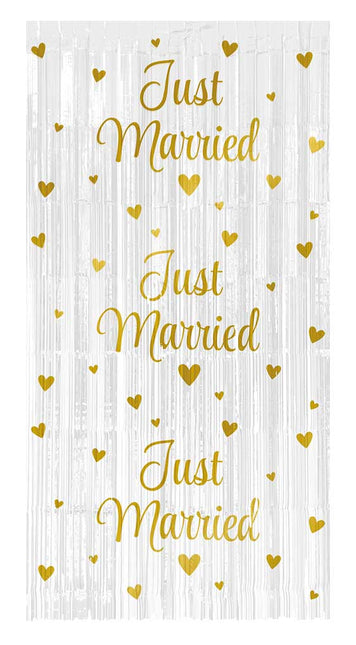 Paper Dreams Party Gordijn Just Married