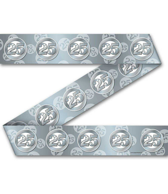 Paper Dreams Party Tape afzetlint 25 Zilver
