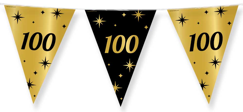 Paper Dreams Vlaggenlijn zwart goud 100 jaar
