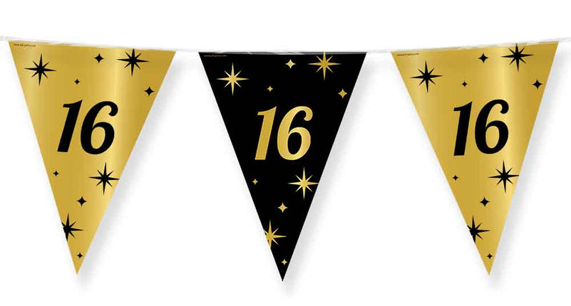 Paper Dreams Vlaggenlijn zwart goud 16 jaar