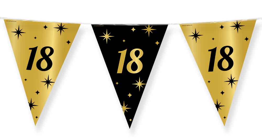 Paper Dreams Vlaggenlijn zwart goud 18 jaar