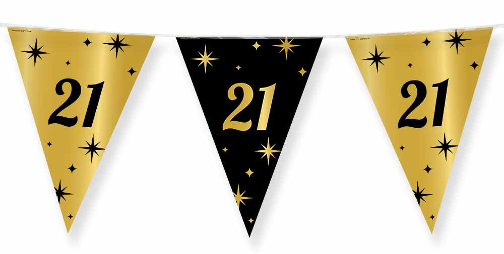 Paper Dreams Vlaggenlijn zwart goud 21 jaar