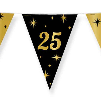 Paper Dreams Vlaggenlijn zwart goud 25 jaar