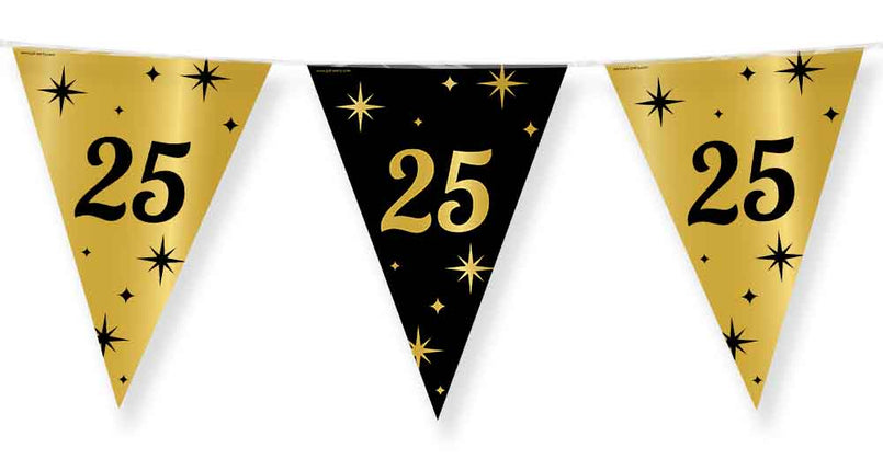 Paper Dreams Vlaggenlijn zwart goud 25 jaar