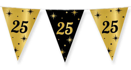 Paper Dreams Vlaggenlijn zwart goud 25 jaar
