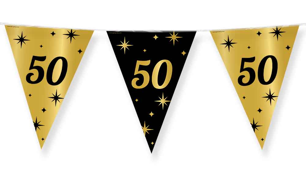 Paper Dreams Vlaggenlijn zwart goud 50 jaar