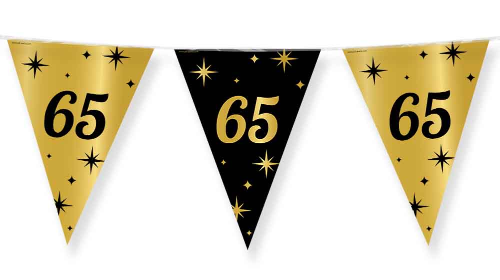 Paper Dreams Vlaggenlijn zwart goud 65 jaar