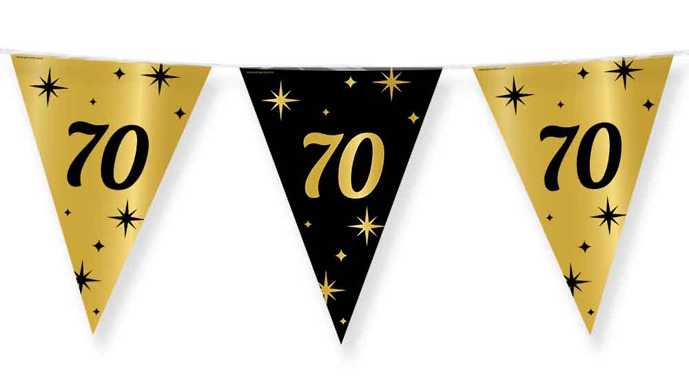 Paper Dreams Vlaggenlijn zwart goud 70 jaar