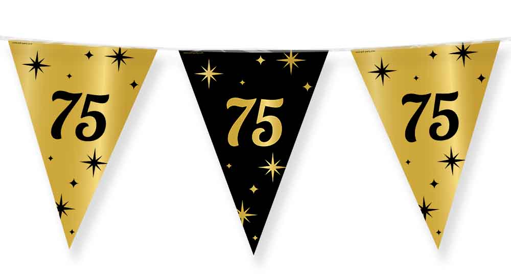 Paper Dreams Vlaggenlijn zwart goud 75 jaar