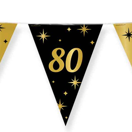 Paper Dreams Vlaggenlijn zwart goud 80 jaar