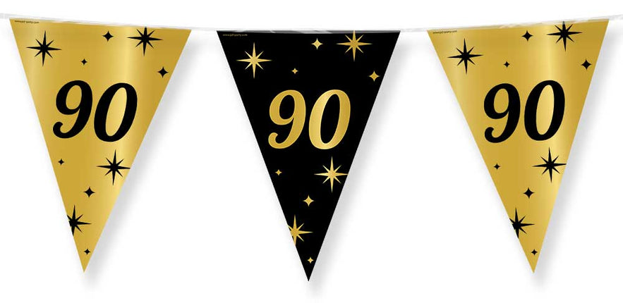 Paper Dreams Vlaggenlijn zwart goud 90 jaar