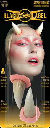 Partychimp Black Label Latex Grote Duivel Hoorns