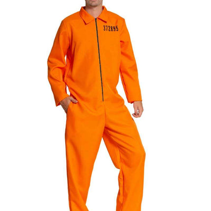 Partychimp Gevangene Jumpsuit Oranje Heren