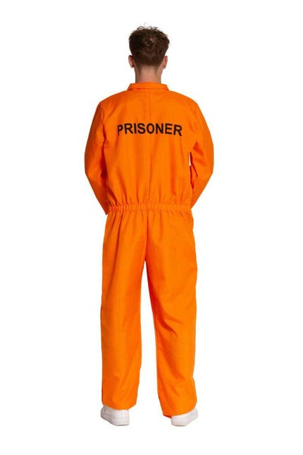Partychimp Gevangene Jumpsuit Oranje Heren
