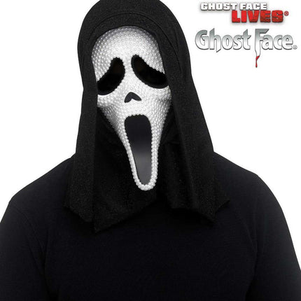 Partychimp Ghost Face Masker Met Parels