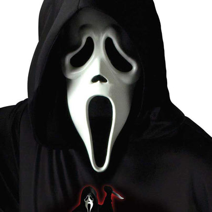 Partychimp Ghost Face Scream Masker Met Capuchon