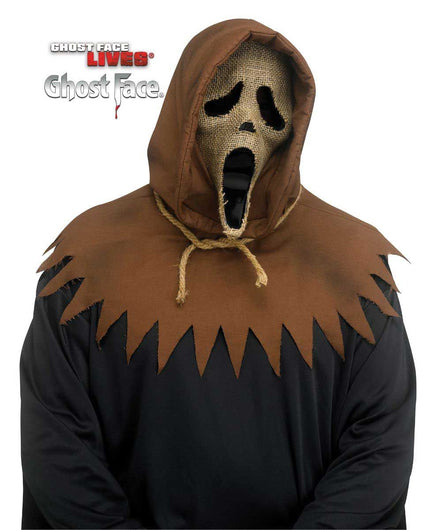 Partychimp Ghost Face Vogelschrikker Masker Met Capuchon