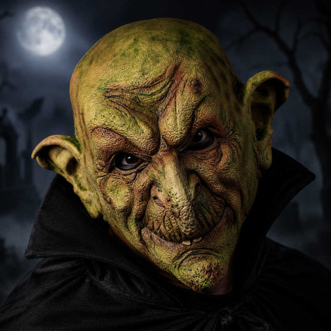 Partychimp Halloween Heksenmasker Volledig Hoofd - Groen
