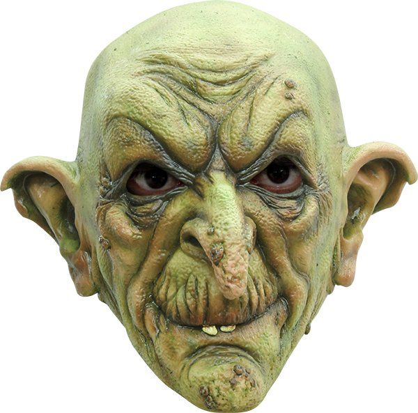 Partychimp Halloween Heksenmasker Volledig Hoofd - Groen
