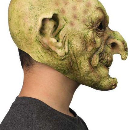 Partychimp Halloween Heksenmasker Volledig Hoofd - Groen