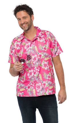 Partychimp Hawai Shirt Deluxe Roze