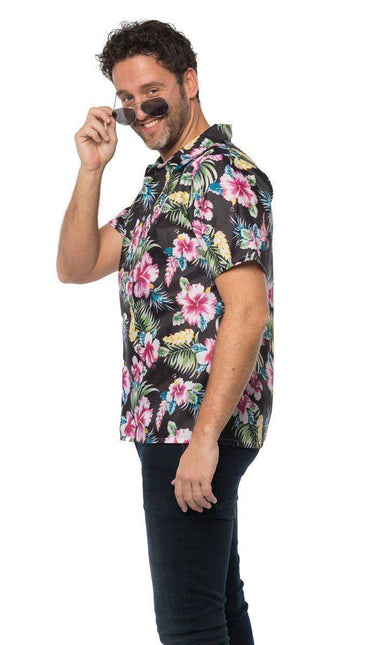 Partychimp Hawai Shirt Deluxe Zwart