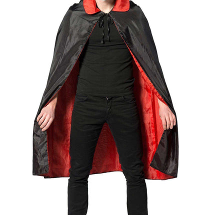 Partychimp Klassieke Dracula Cape Rood/Zwart