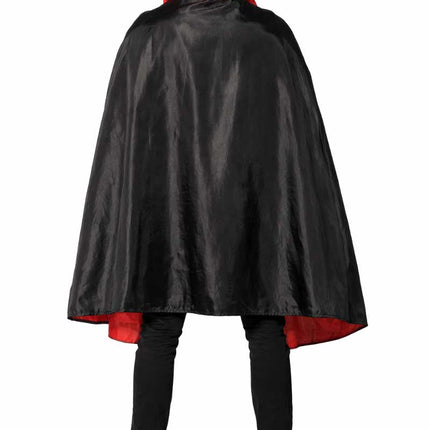 Partychimp Klassieke Dracula Cape Rood/Zwart