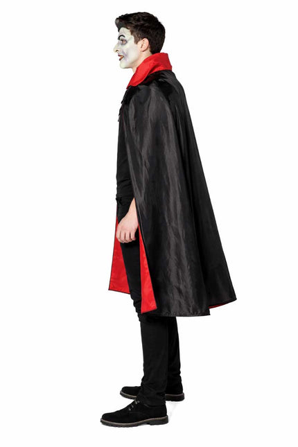 Partychimp Klassieke Dracula Cape Rood/Zwart