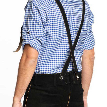 Partychimp Lederhose Gustav Kort Zwart